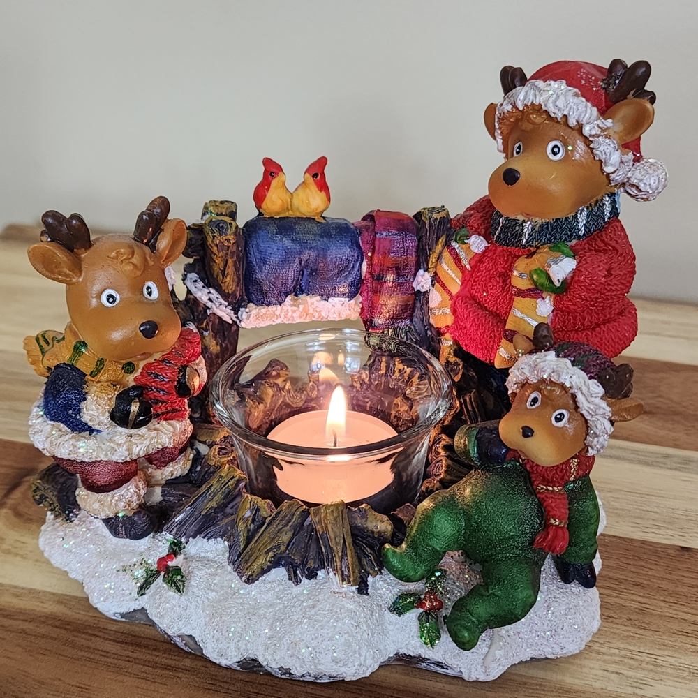 Christmas Reindeer Candle Holder